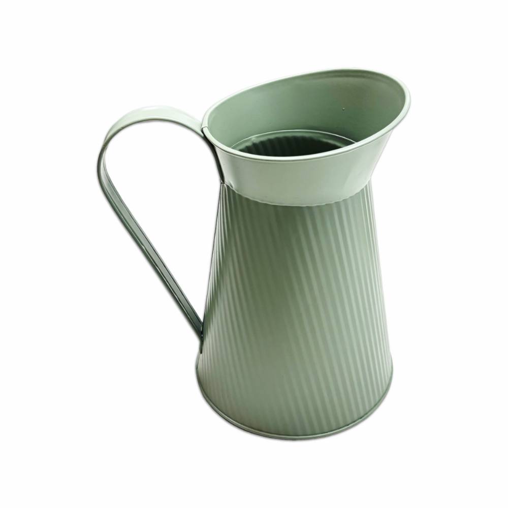 Vaso caraffa in metallo Verde Salvia 11 x 14 x 16