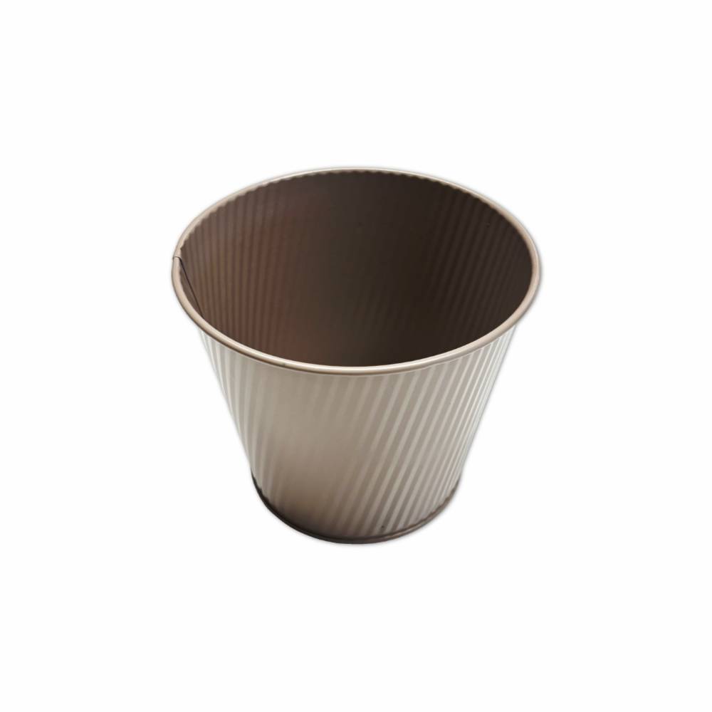 Vaso in metallo Tortora diam. 13 x H. 11