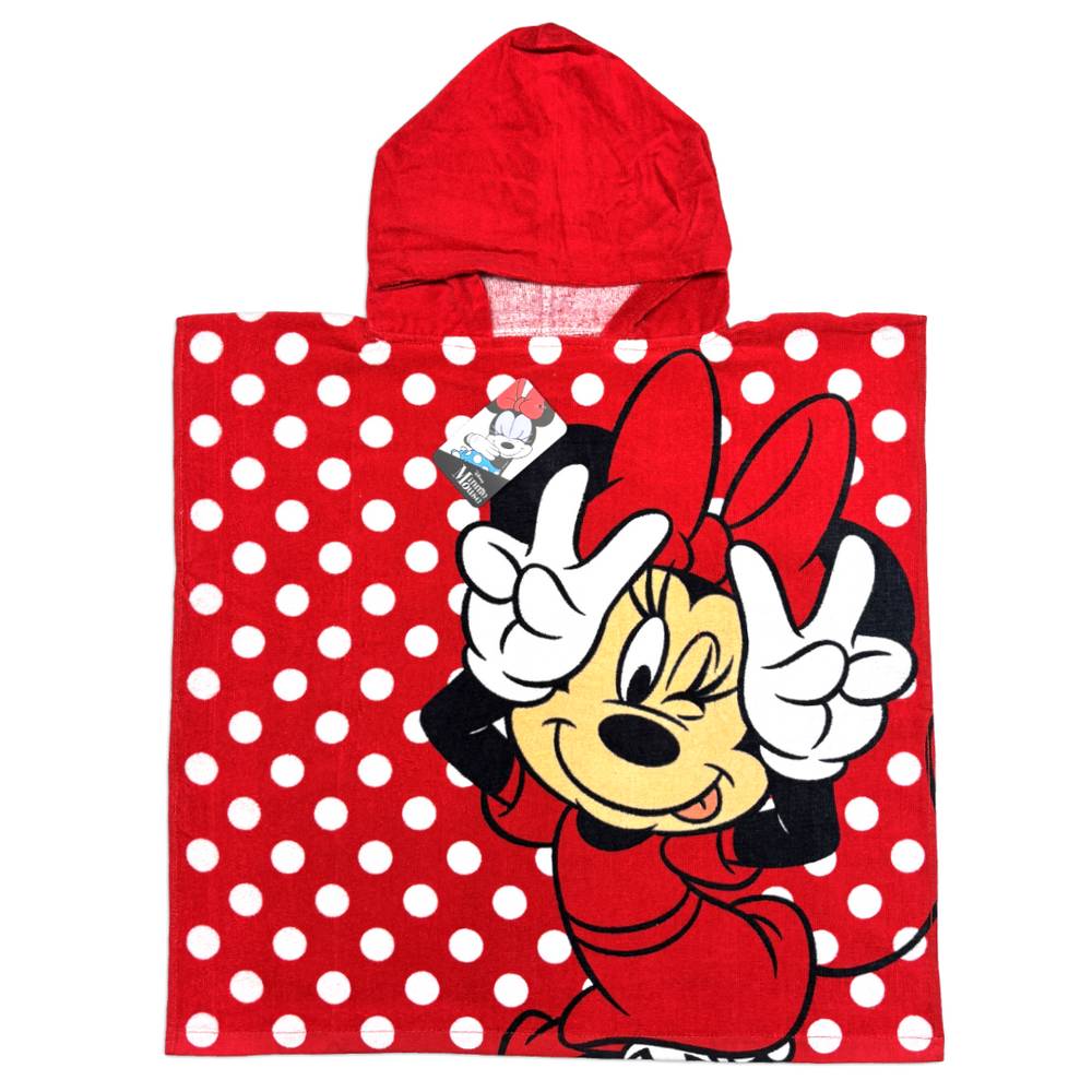 Poncho-Telo Mare Spugna Disney Minnie Pois Personalizzato