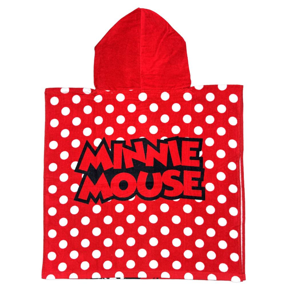 Poncho-Telo Mare Spugna Disney Minnie Pois Personalizzato