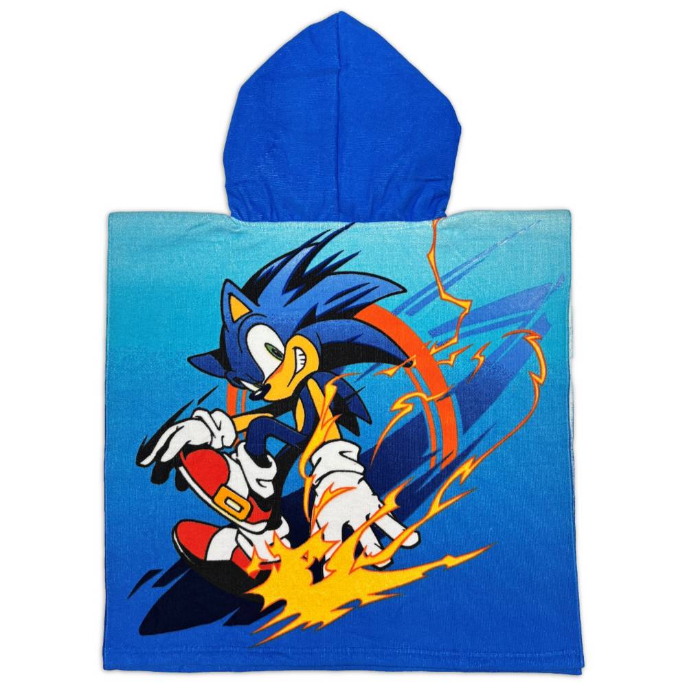 Poncho-Telo Mare Microfibra SEGA Sonic Personalizzato