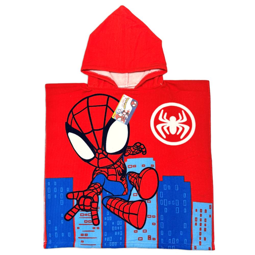 Poncho-Telo Mare Microfibra Marvel Spider-Man Personalizzato