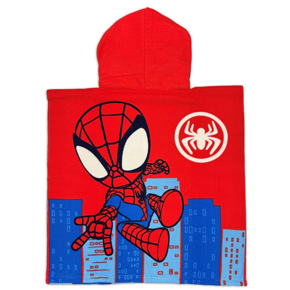 Poncho-Telo Mare Microfibra Marvel Spider-Man Personalizzato