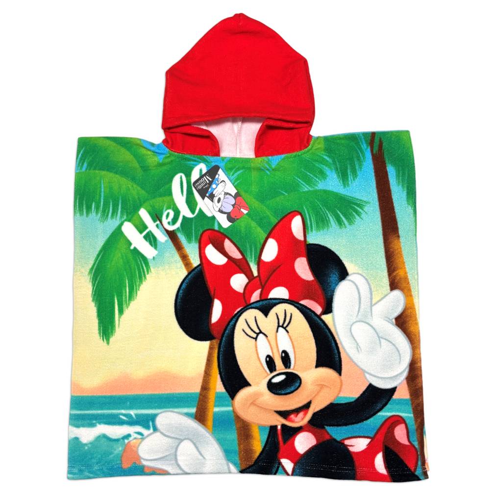 Poncho-Telo Mare Microfibra Disney Minnie Personalizzato