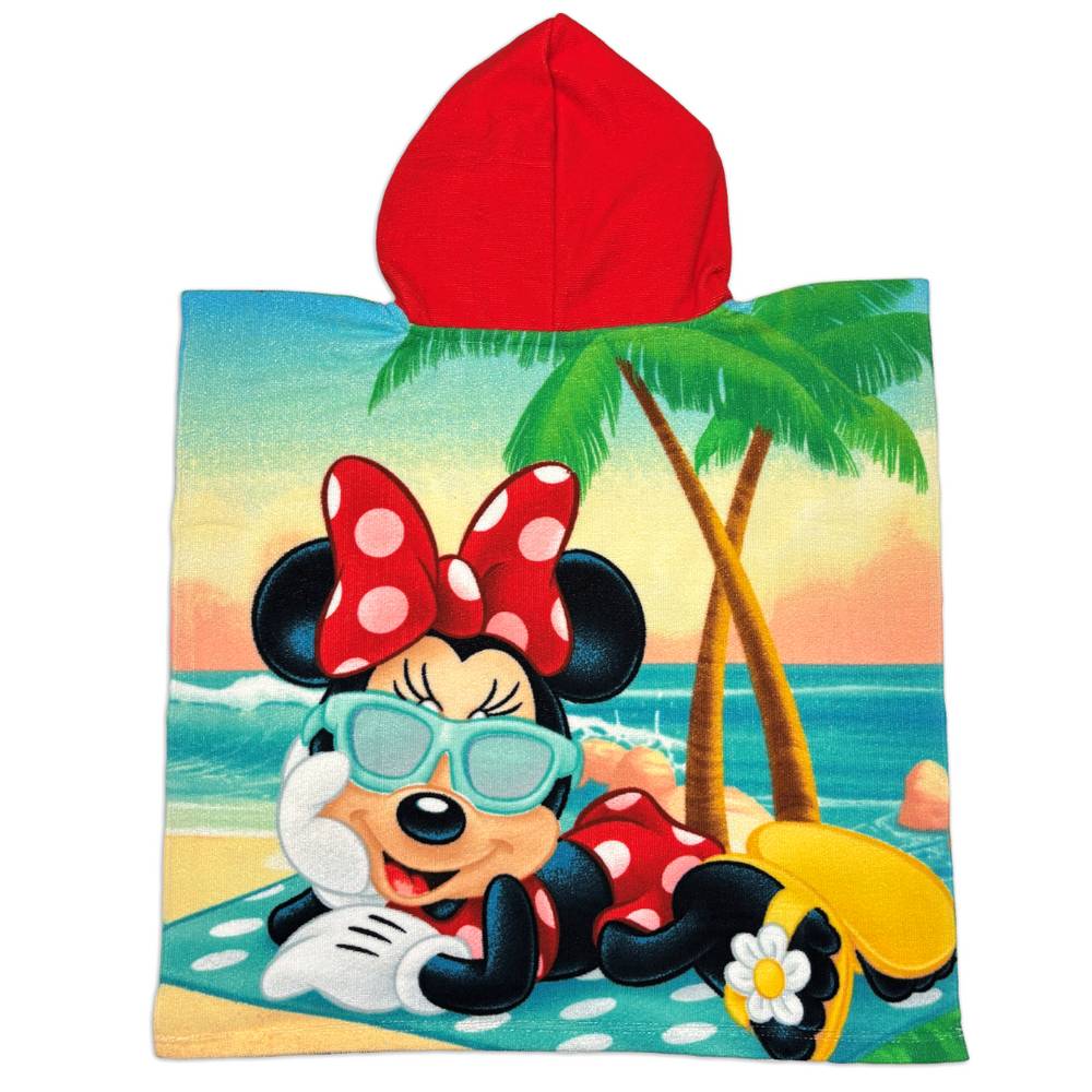 Poncho-Telo Mare Microfibra Disney Minnie Personalizzato