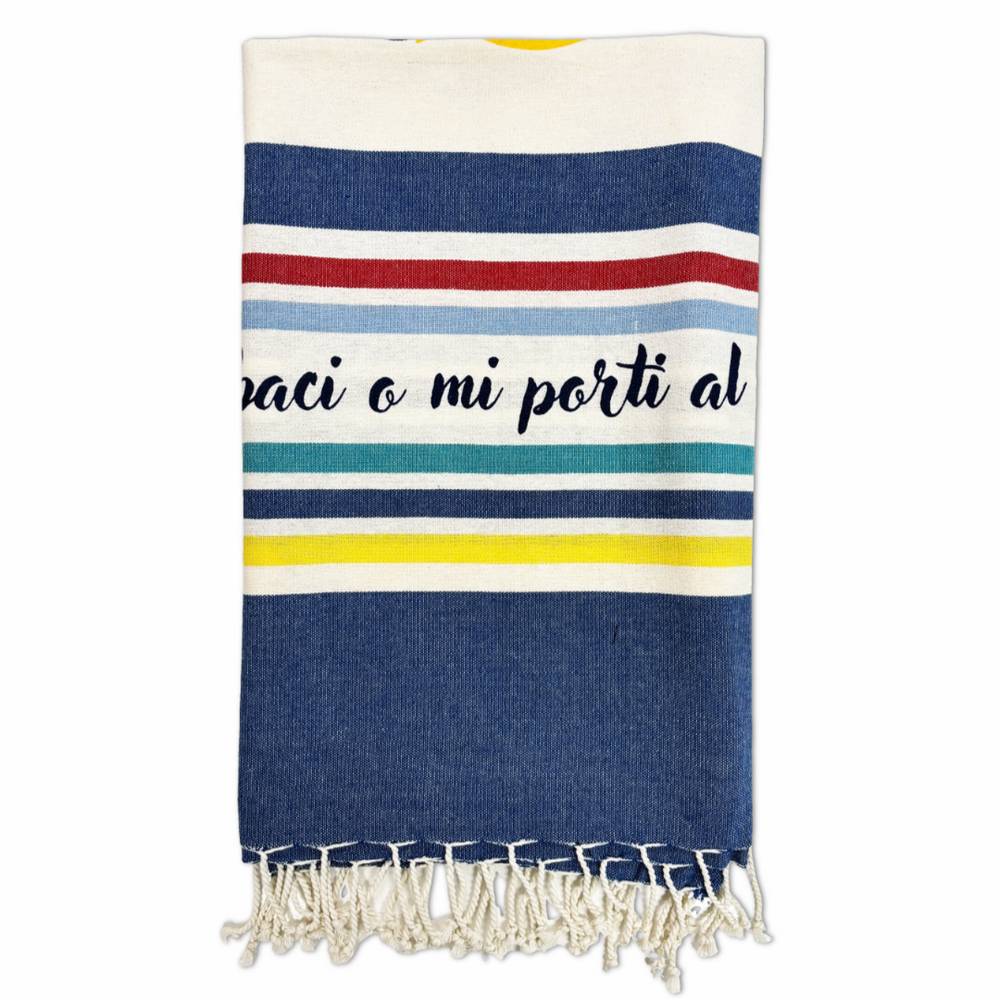 Fouta Telo Mare Love fish 100 x 200 | Le Tele di Margi