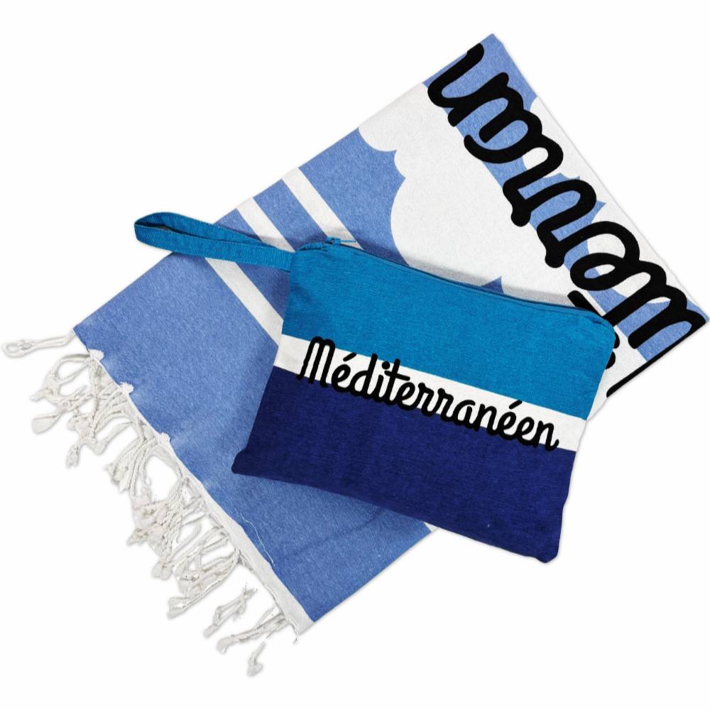 Pochette in tessuto Mediterranèen