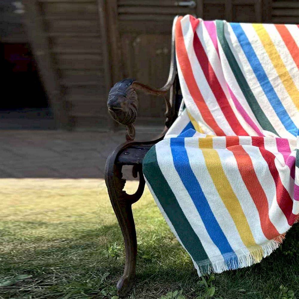 Telo mare spugna jacquard graffiti multicolor 100 x 180