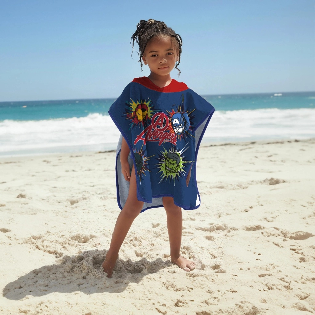 Poncho-Telo Mare Microfibra Marvel Avengers Personalizzato