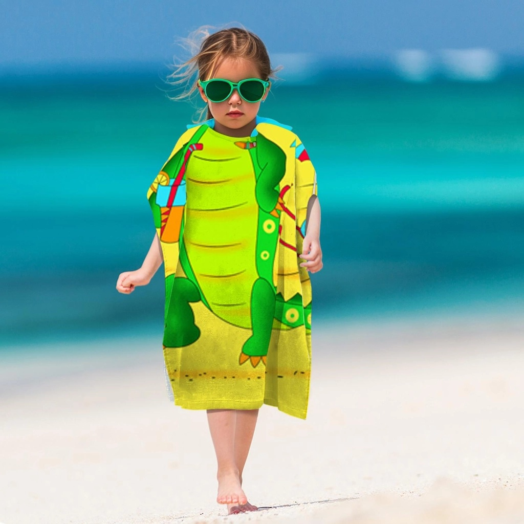 Poncho-Telo Mare Spugna New Coccodrillo Personalizzato