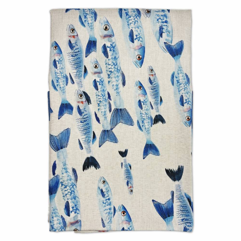 Tovaglia antimacchia Kiki Pesciolini azzurri 140 x 180