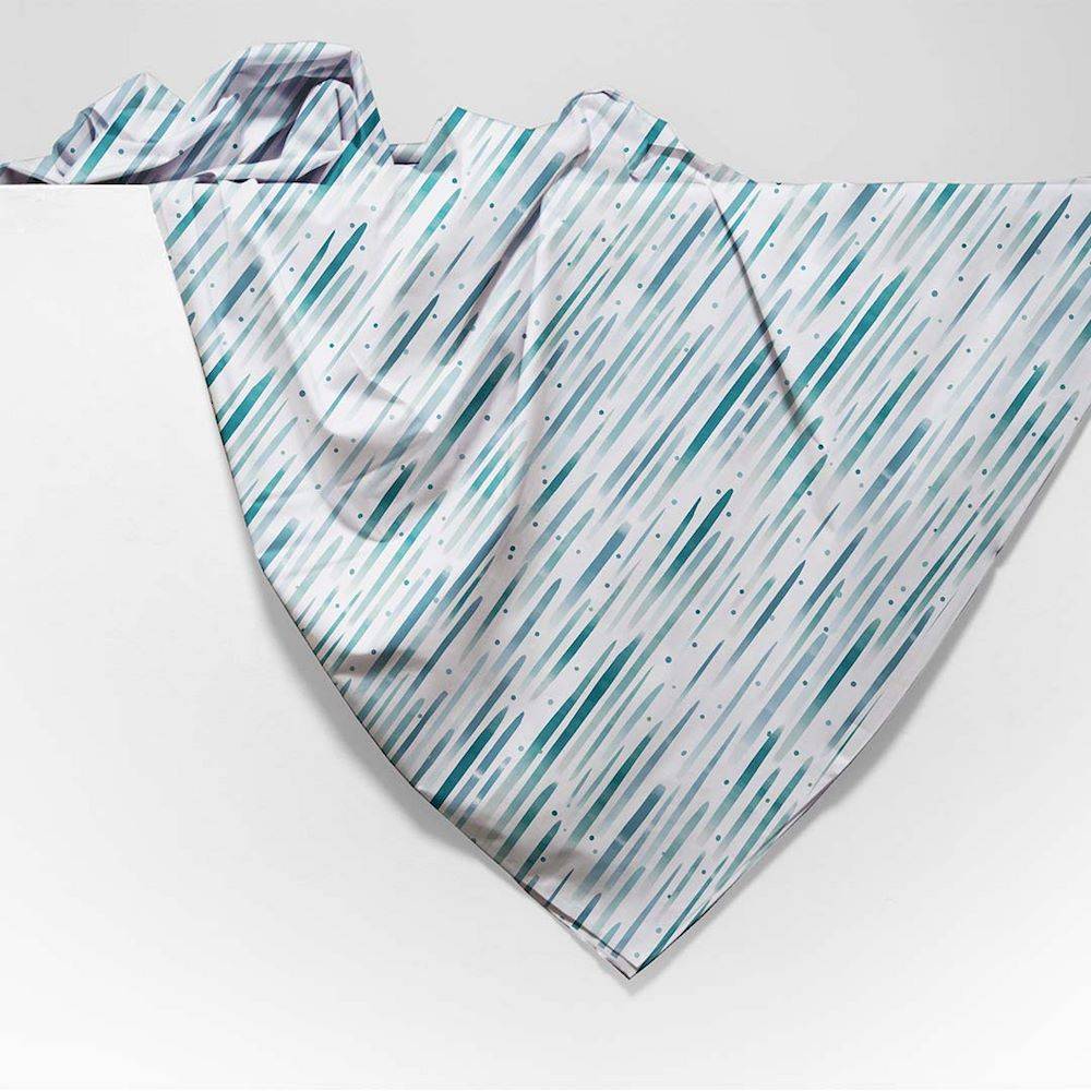 Copritutto Foulard cotone leggero Lyra riga azzurra 260 x 295