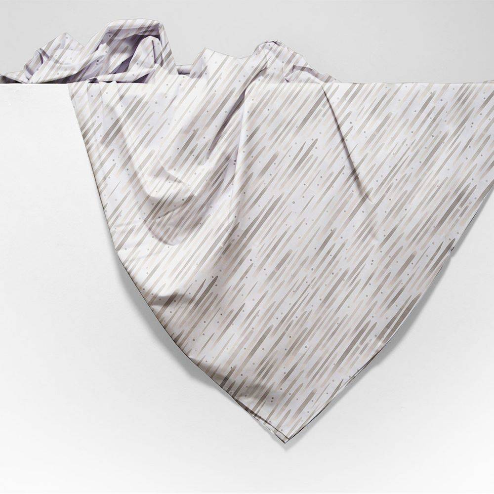 Copritutto Foulard cotone leggero Lyra riga tortora 260 x 295