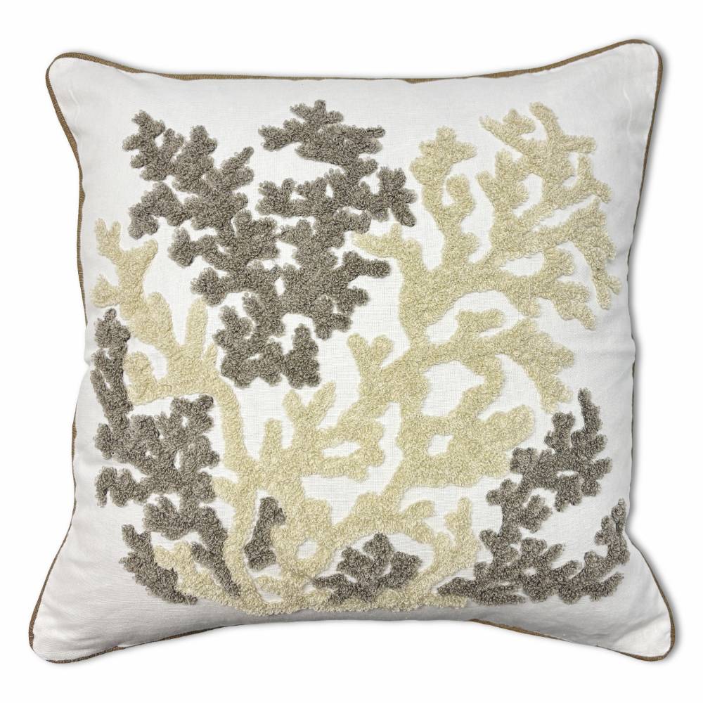 Federa cuscino coral Beige e tortora 45 x 45 