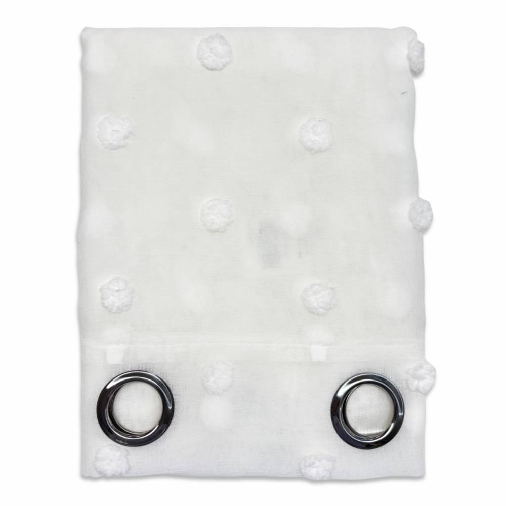 Tendaggio Pon Pon Bianco latte 140 x 280