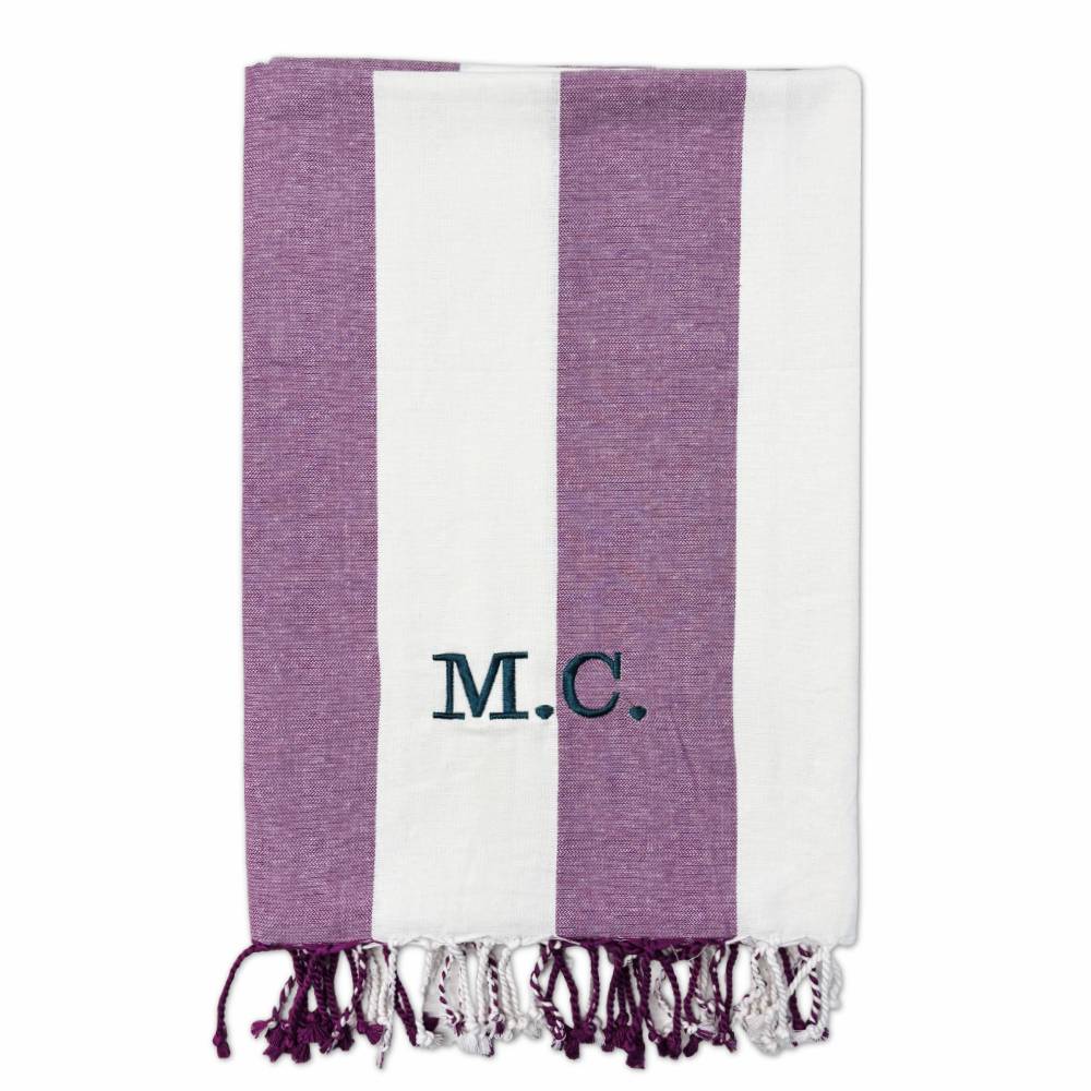 Fouta telo mare jolie Antigua Malva 100 x 200 Personalizzato