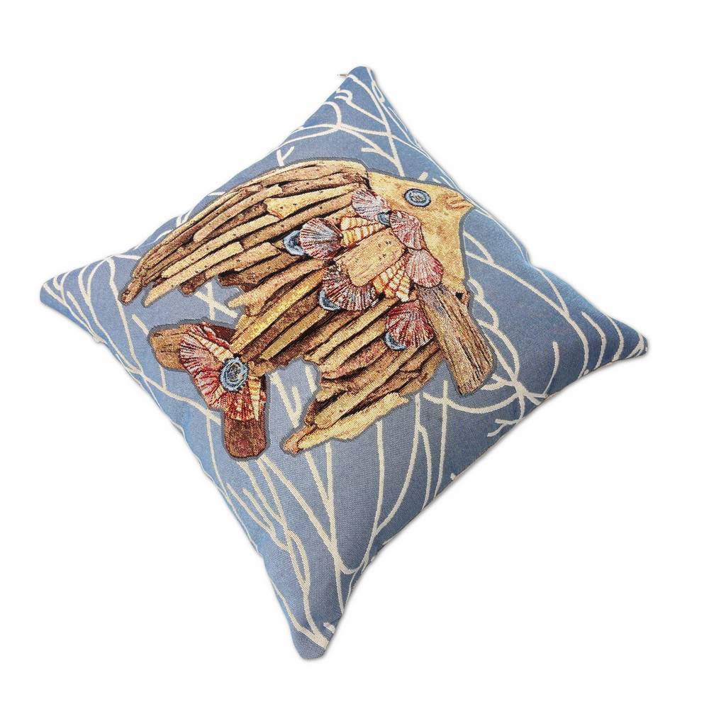 Federa in gobelin Pesce di Legno 45 x 45