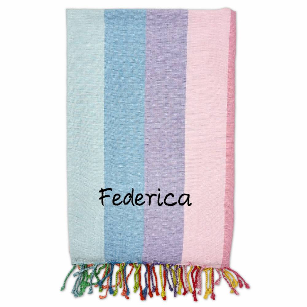 Fouta telo mare Rainbow 100 x 200 Personalizzato