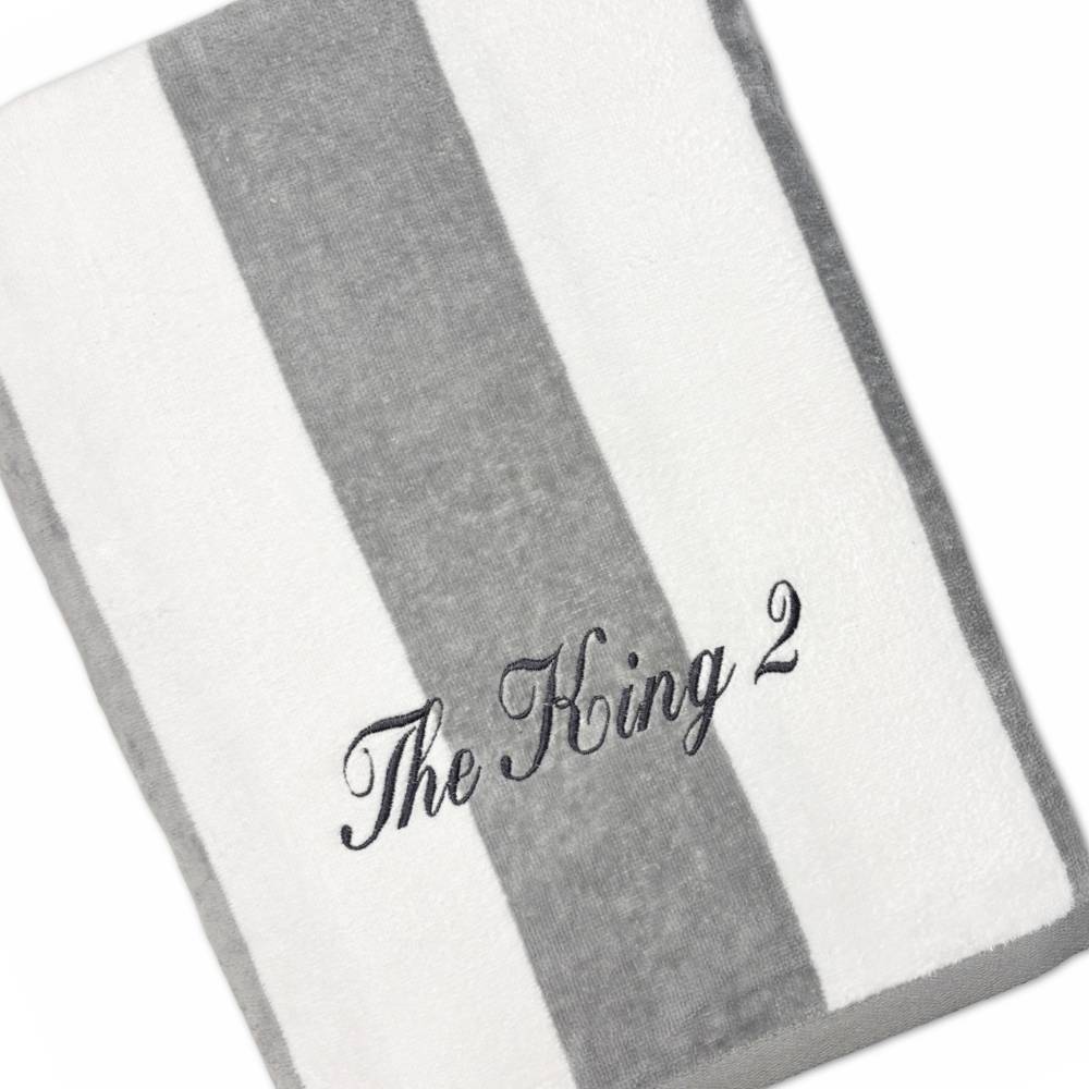 Telo Mare Spugna Velour Marina Grigio 90 x 170 Personalizzato