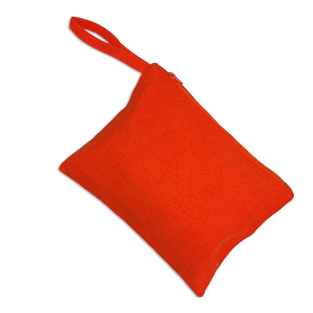 Pochette in tessuto Paint Arancio