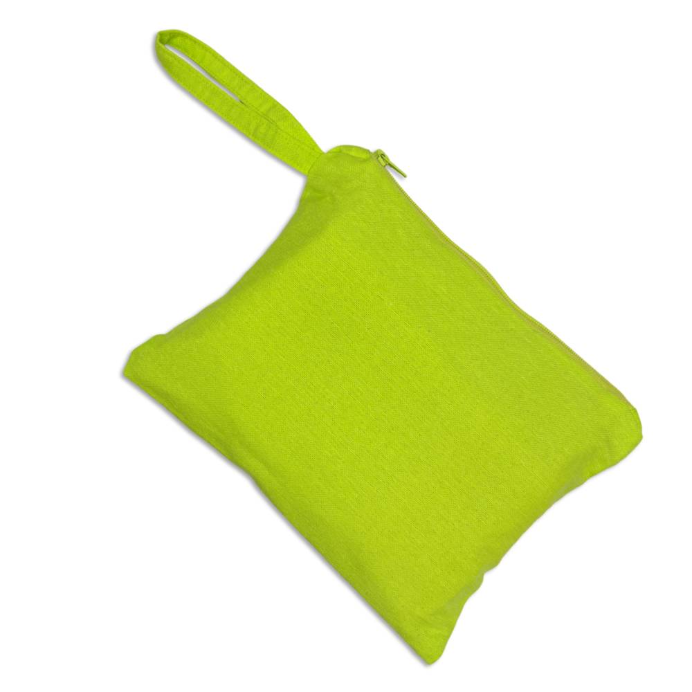 Pochette in tessuto Riviera Verde Acido Personalizzata