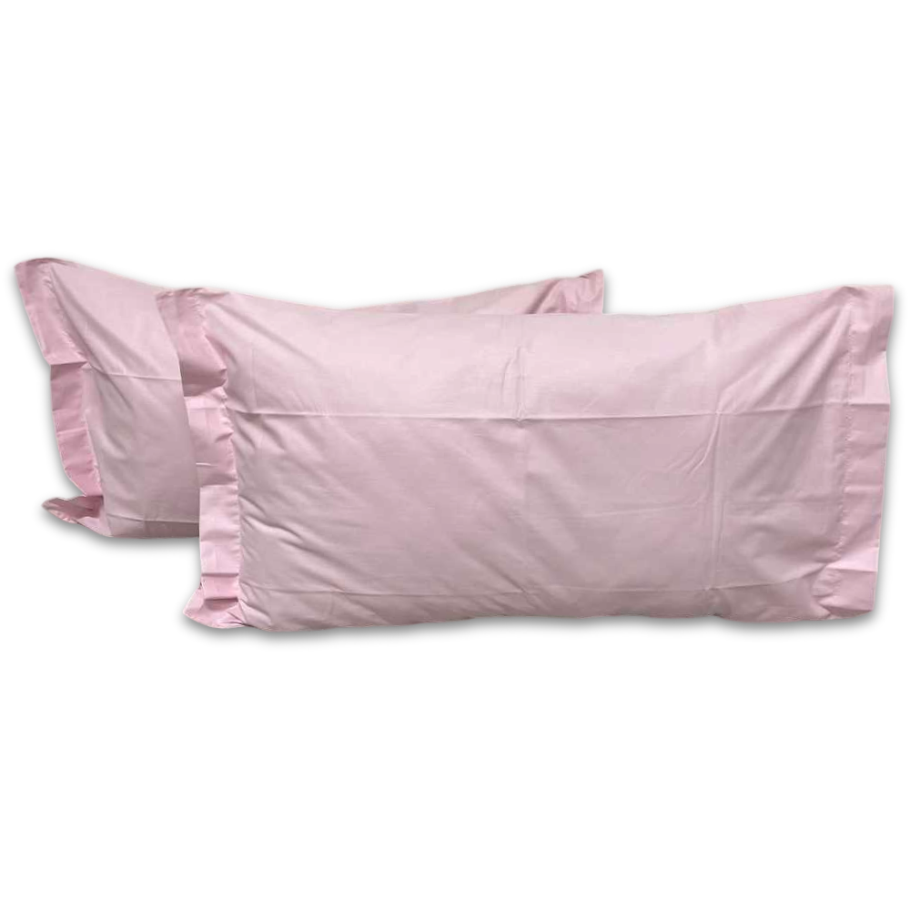 Coppia Federe con volant rosa personalizzate