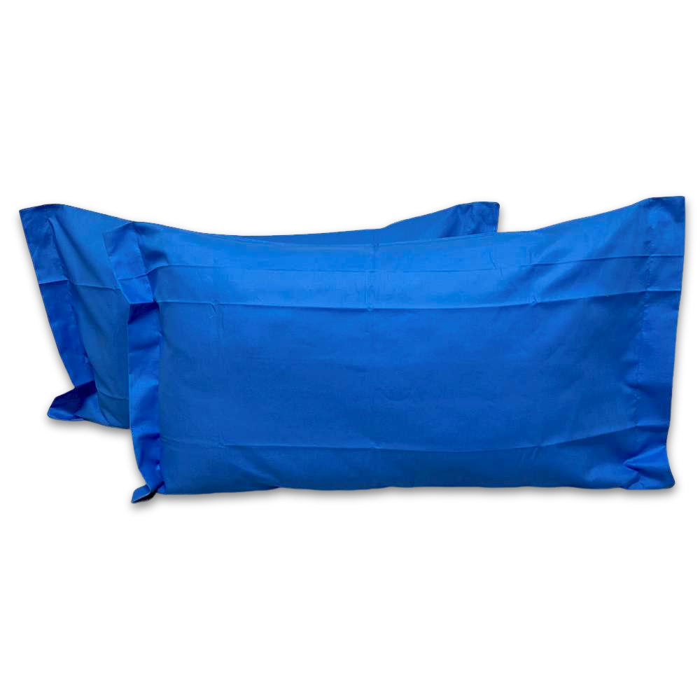 Coppia Federe con volant blu avio Personalizzate