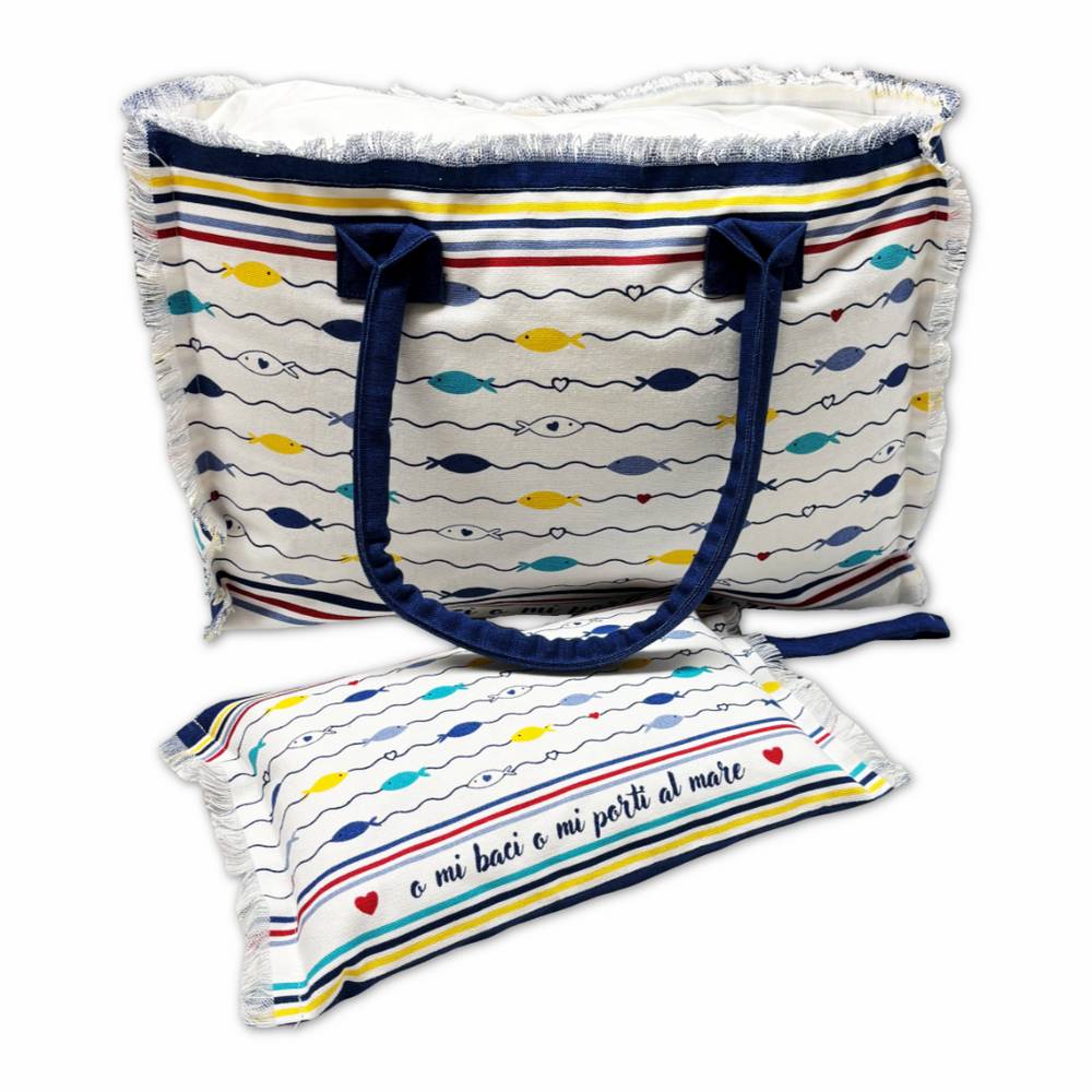 Borsa Mare + Pochette Love Fish Personalizzati