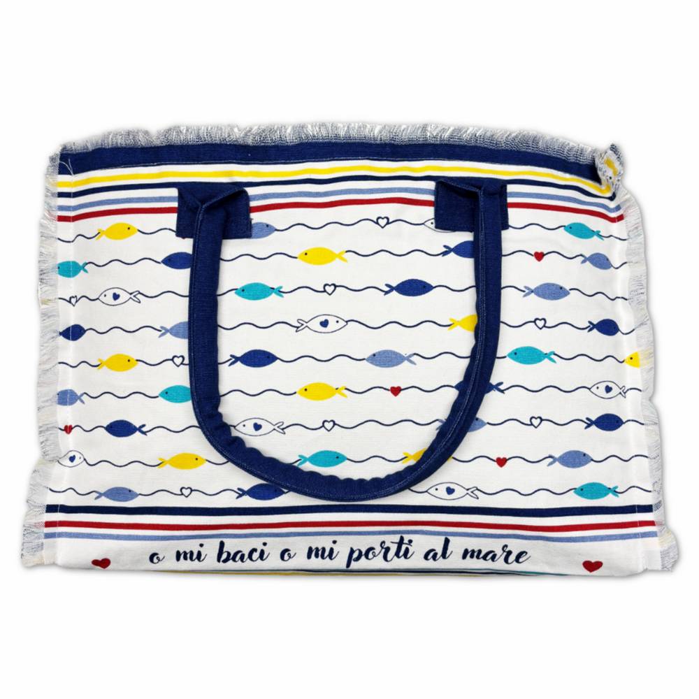 Borsa Mare + Fouta Love Fish Personalizzati