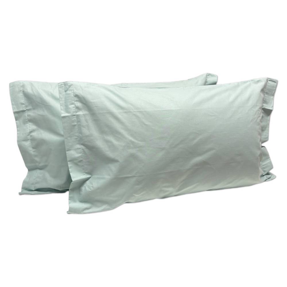 Coppia Federe con volant Salvia