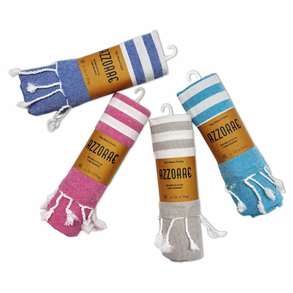 Fouta Telo Mare Azzorre Fucsia 80 x 160 Personalizzato