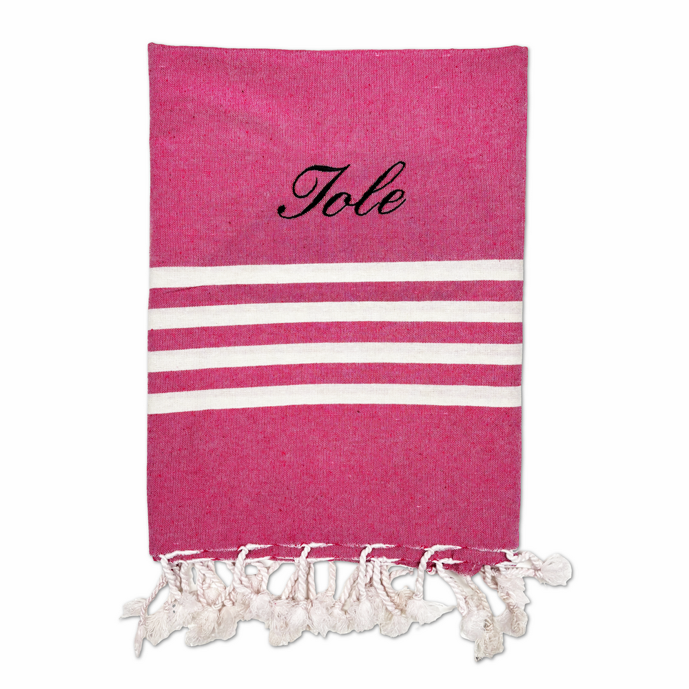 Fouta Telo Mare Azzorre Fucsia 80 x 160 Personalizzato