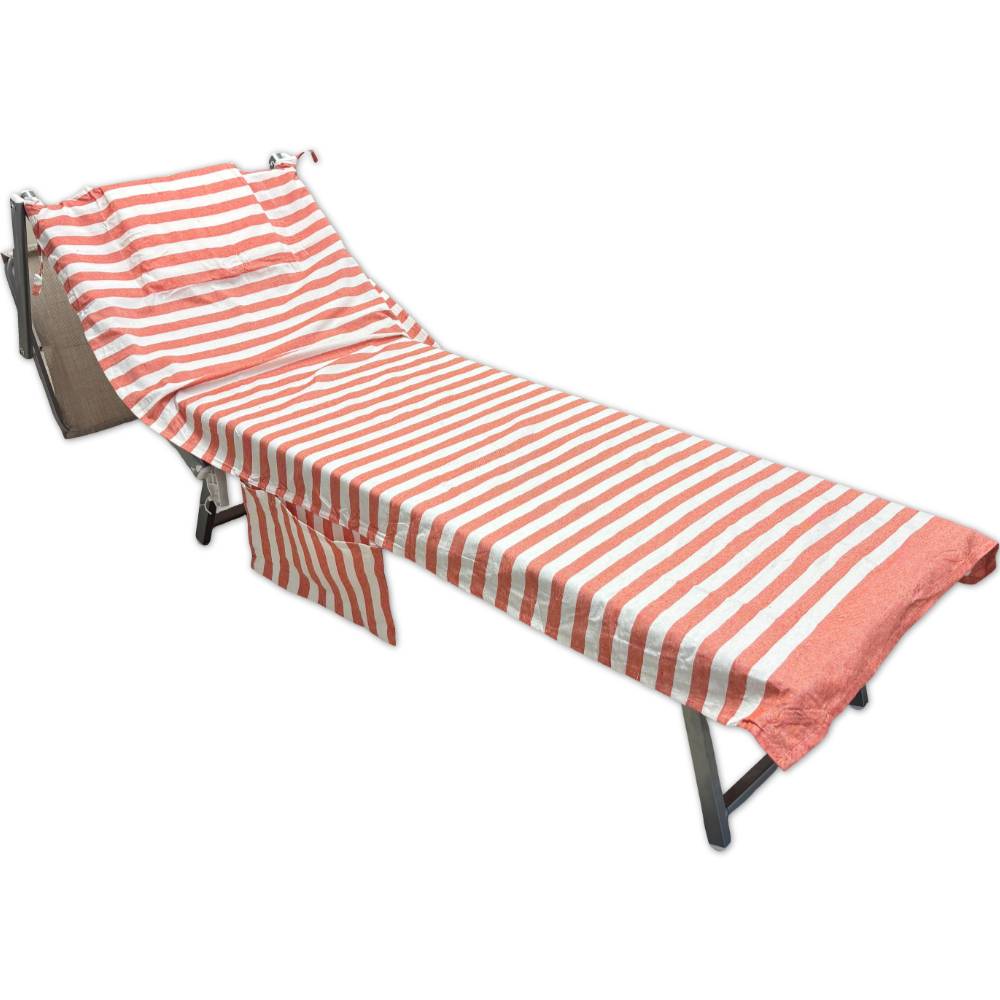 Telo mare per lettino con cuscino Tropic Arancio 80 x 200