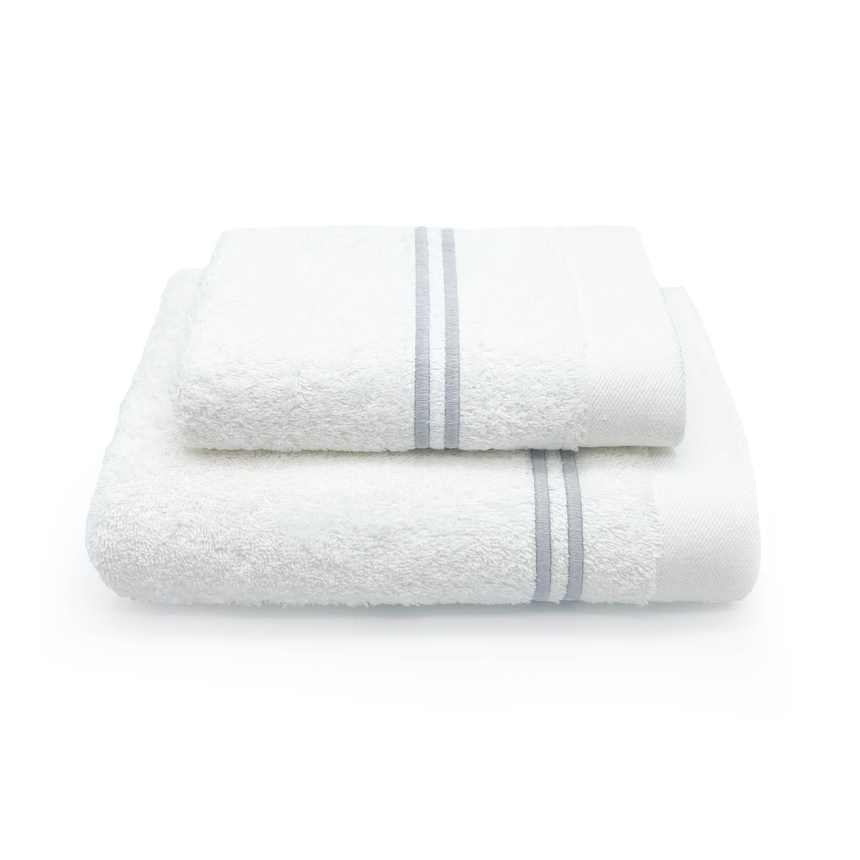 Coppia asciugamani CREOLE City Bianco/Silver