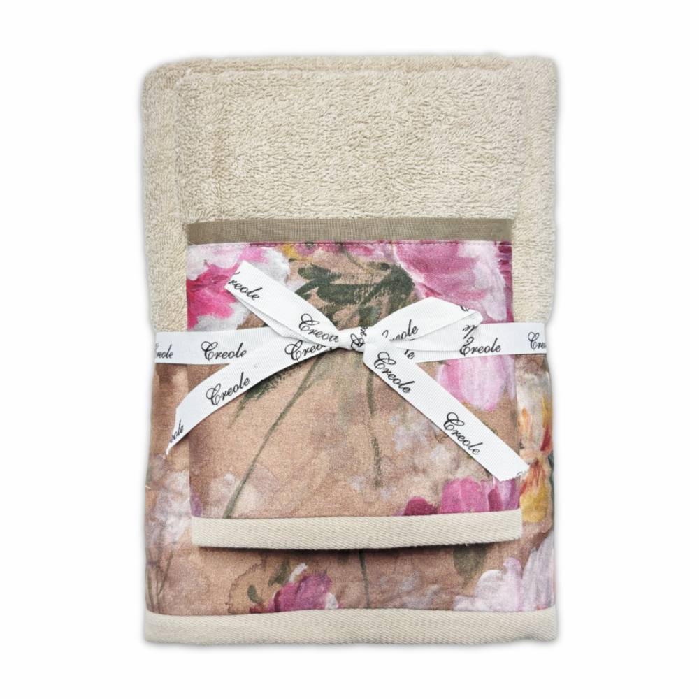 Coppia asciugamani CREOLE Raya Beige
