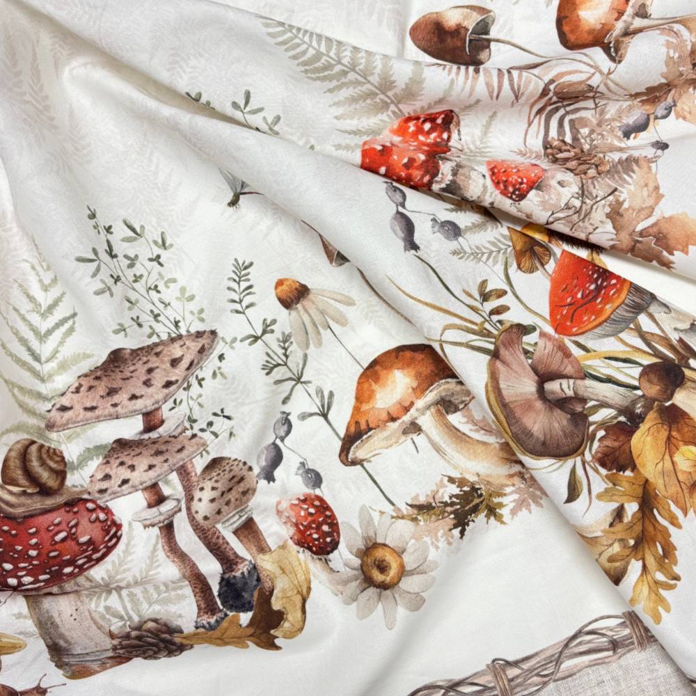 Tovaglia stampa digitale Funghi 140 x 300