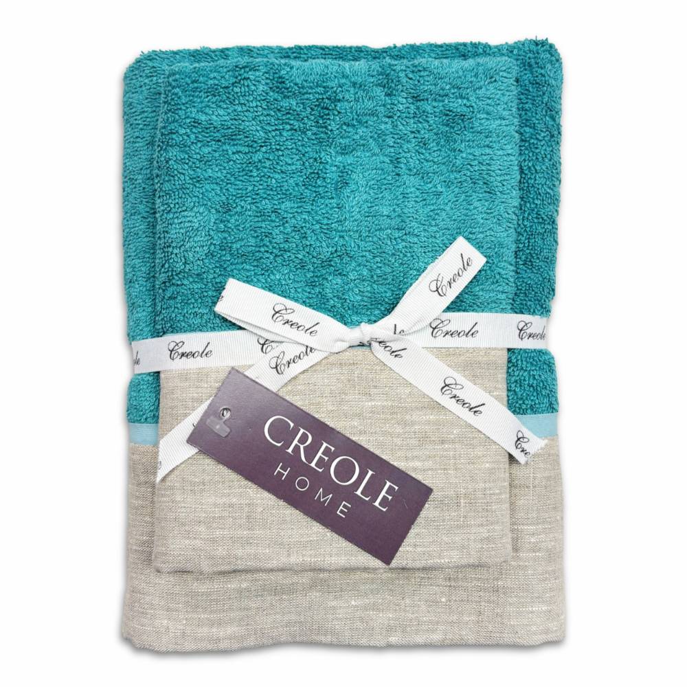 Coppia asciugamani CREOLE profilo Lino Tiffany