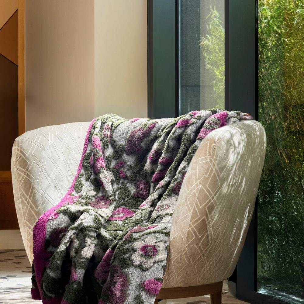 Plaid CREOLE in Lana Cotta Iris 150 x 200