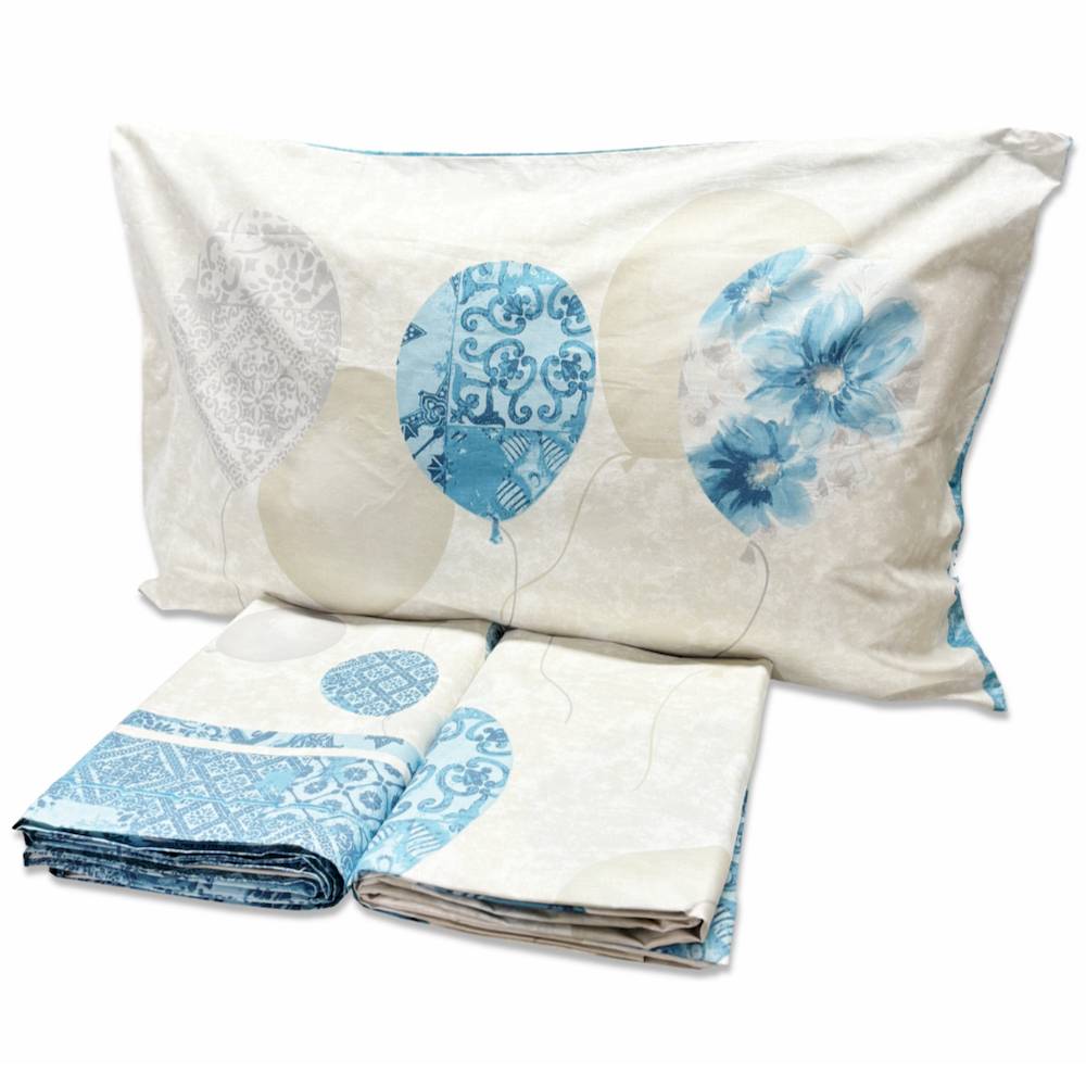 Parure copripiumino Palloncini azzurri matrimoniale