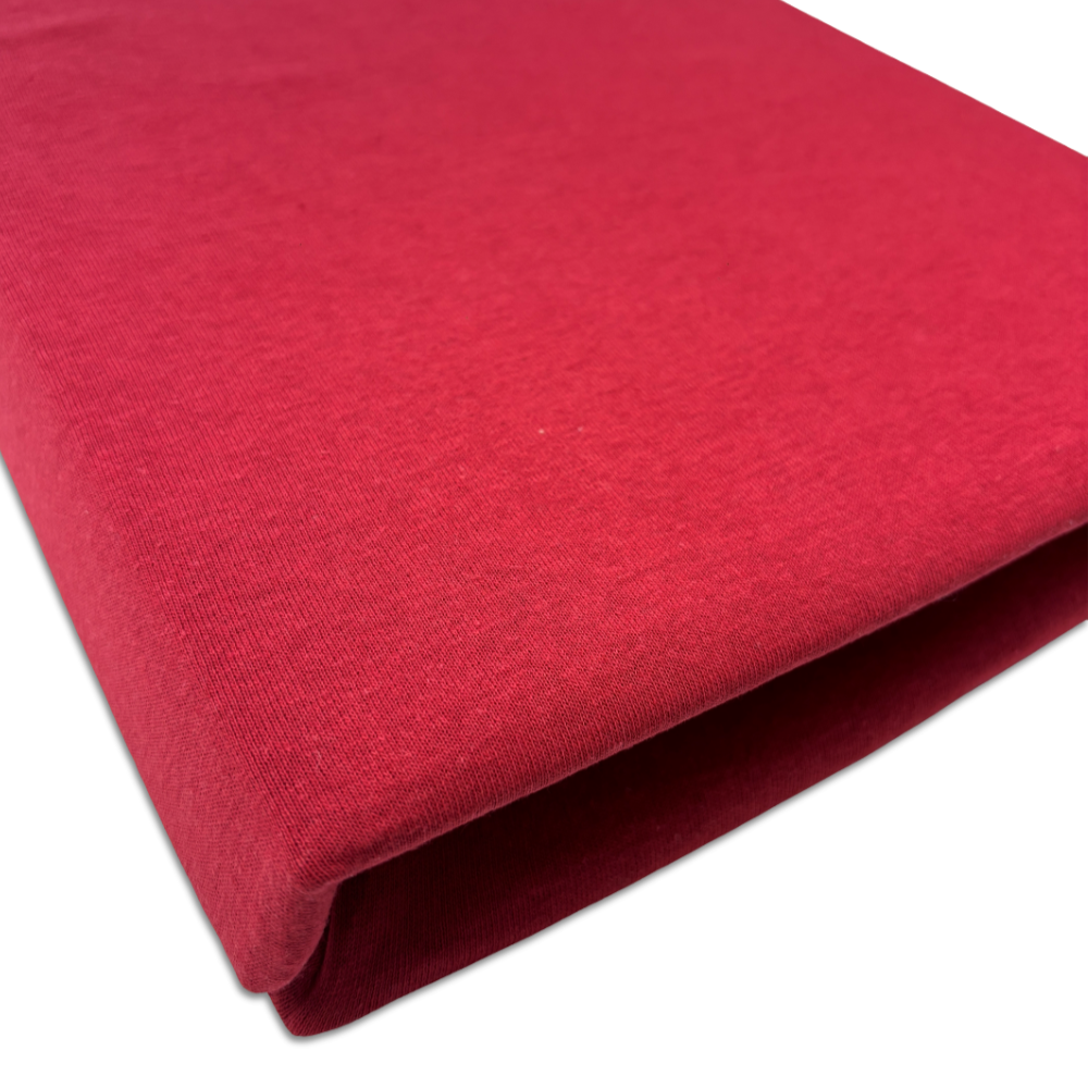 Lenzuolo sotto con angoli Jersey rosso matrimoniale