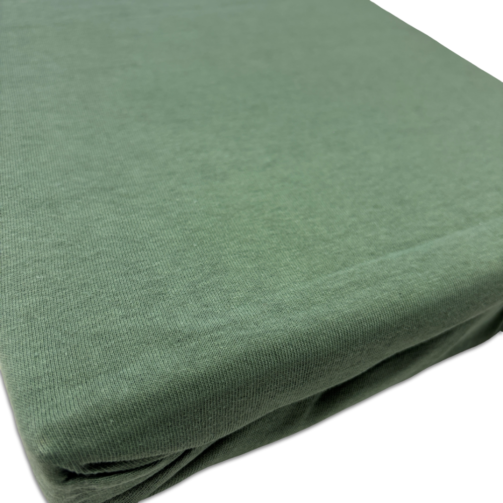 Lenzuolo sotto con angoli Jersey verde piazza e mezzo
