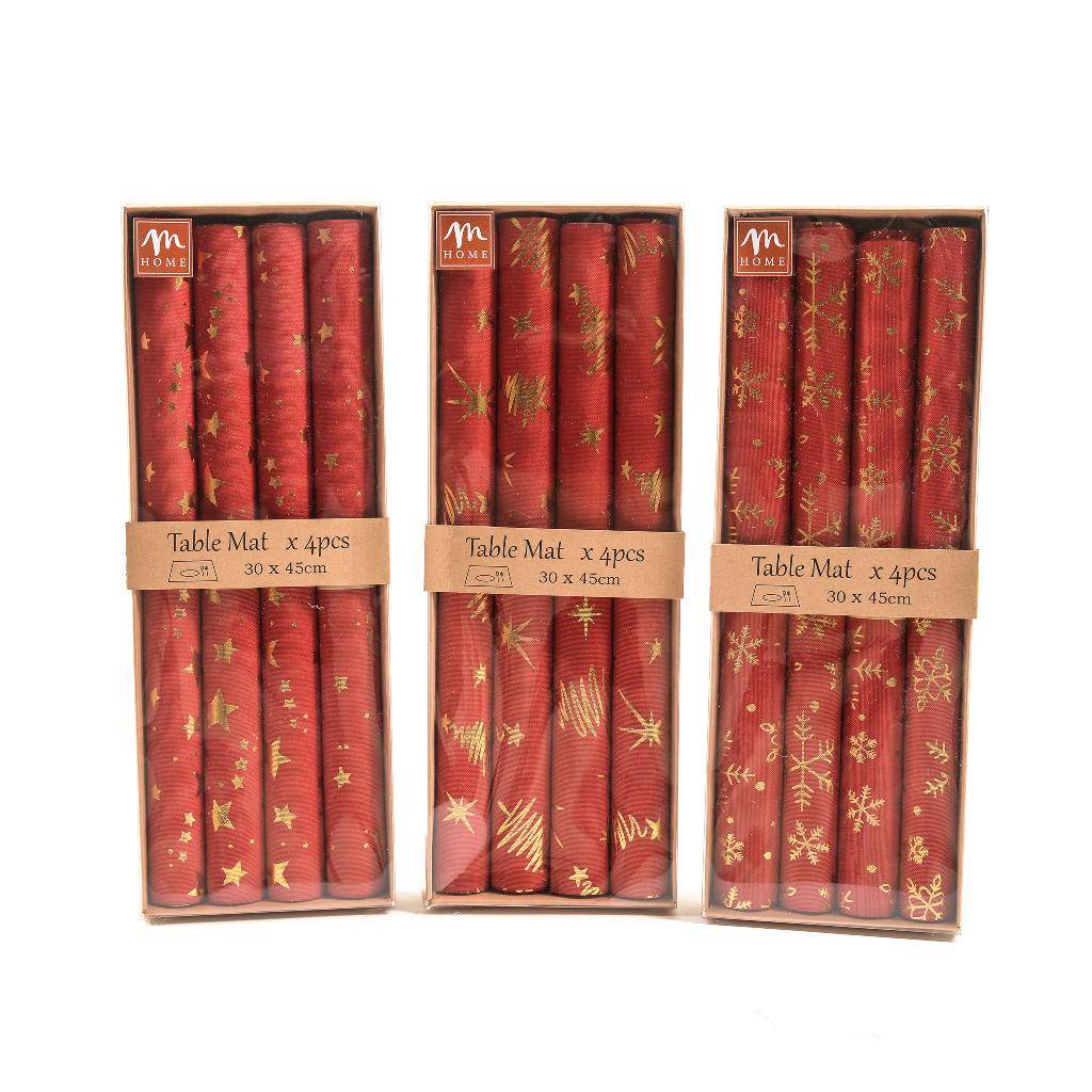 Set 4 Tovagliette in tessuto laminato