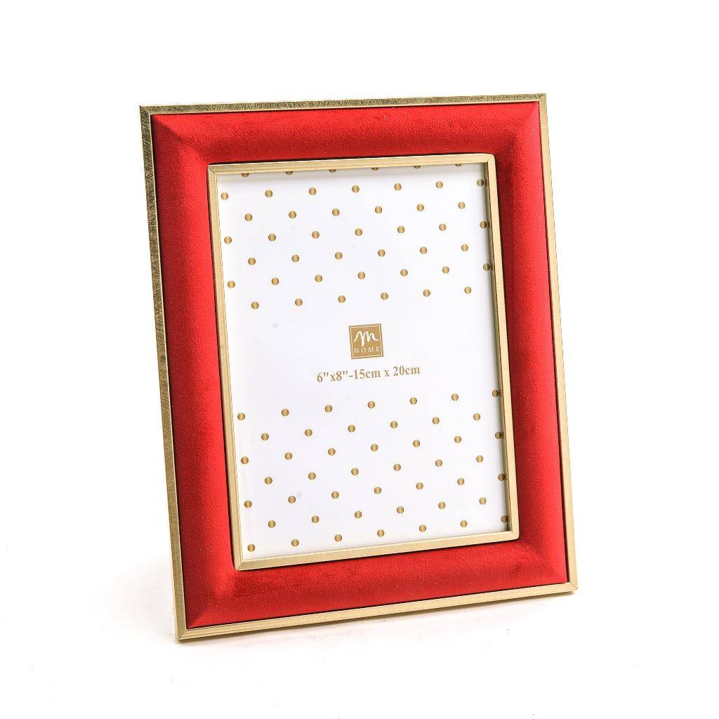 Cornice portafoto polistirene e velluto Rossa 21 x 26 cm