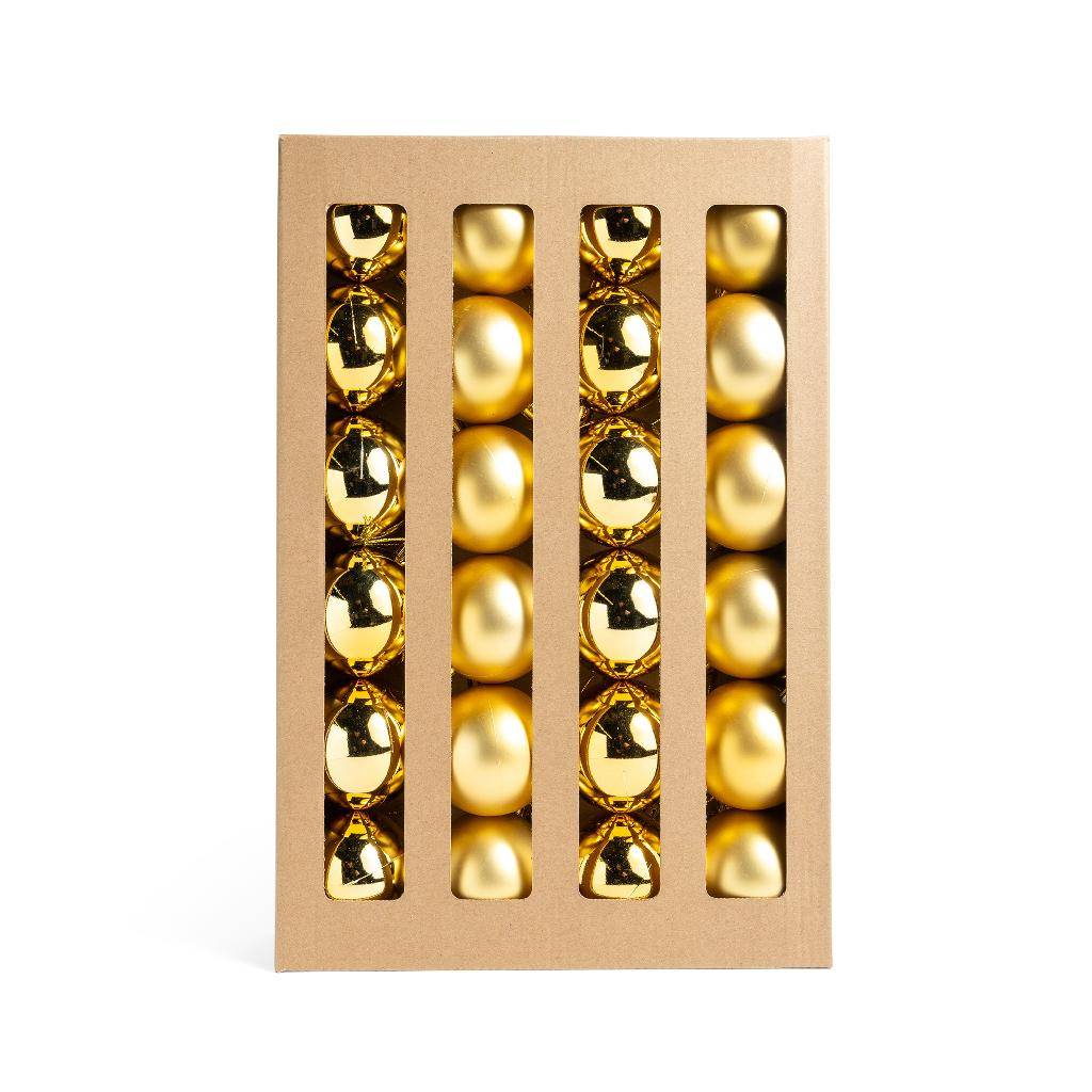 Set 24 Palline Natalizie Oro