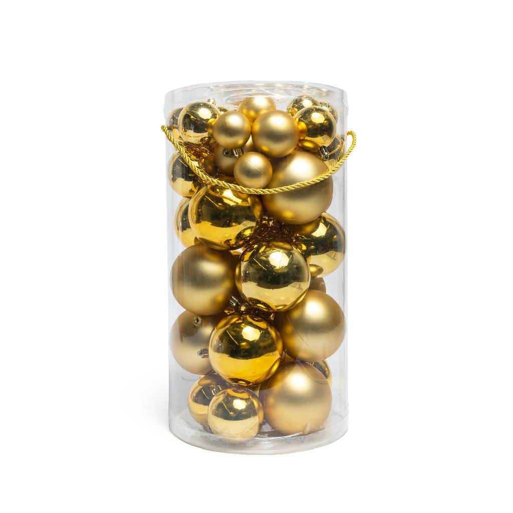 Confezione 50 Palline Natalizie Oro