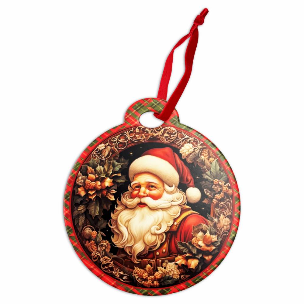 Piastrella Palla Tartan da appendere in ceramica Vintage Babbo 3