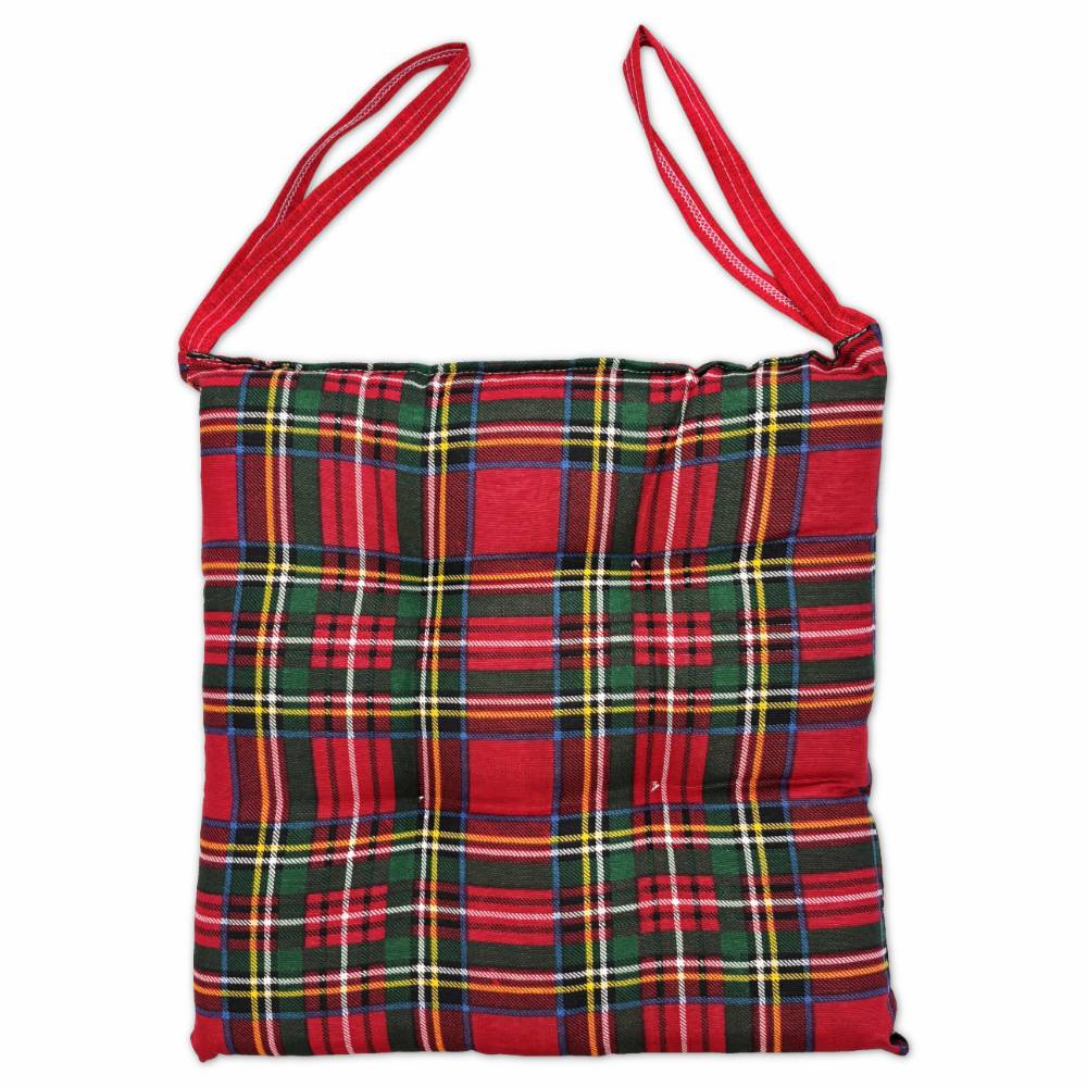 Cuscino per sedia Tartan Rosso