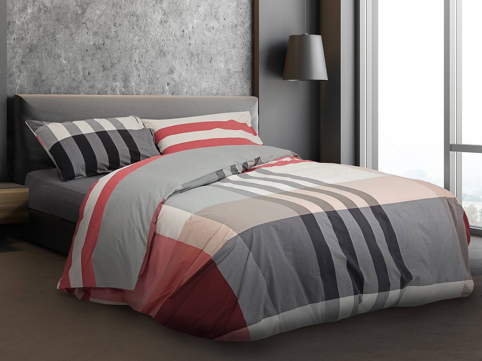 Parure copripiumino Daunex tinto in filo Liverpool singolo