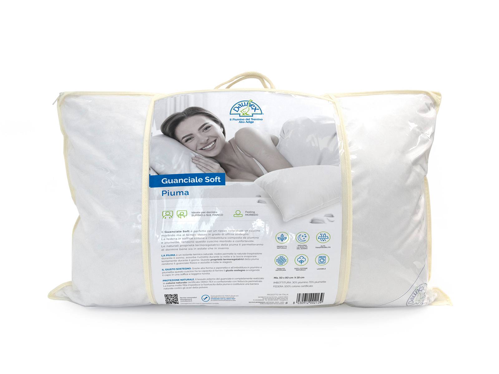 Guanciale in piuma d'oca Daunex Soft Piuma