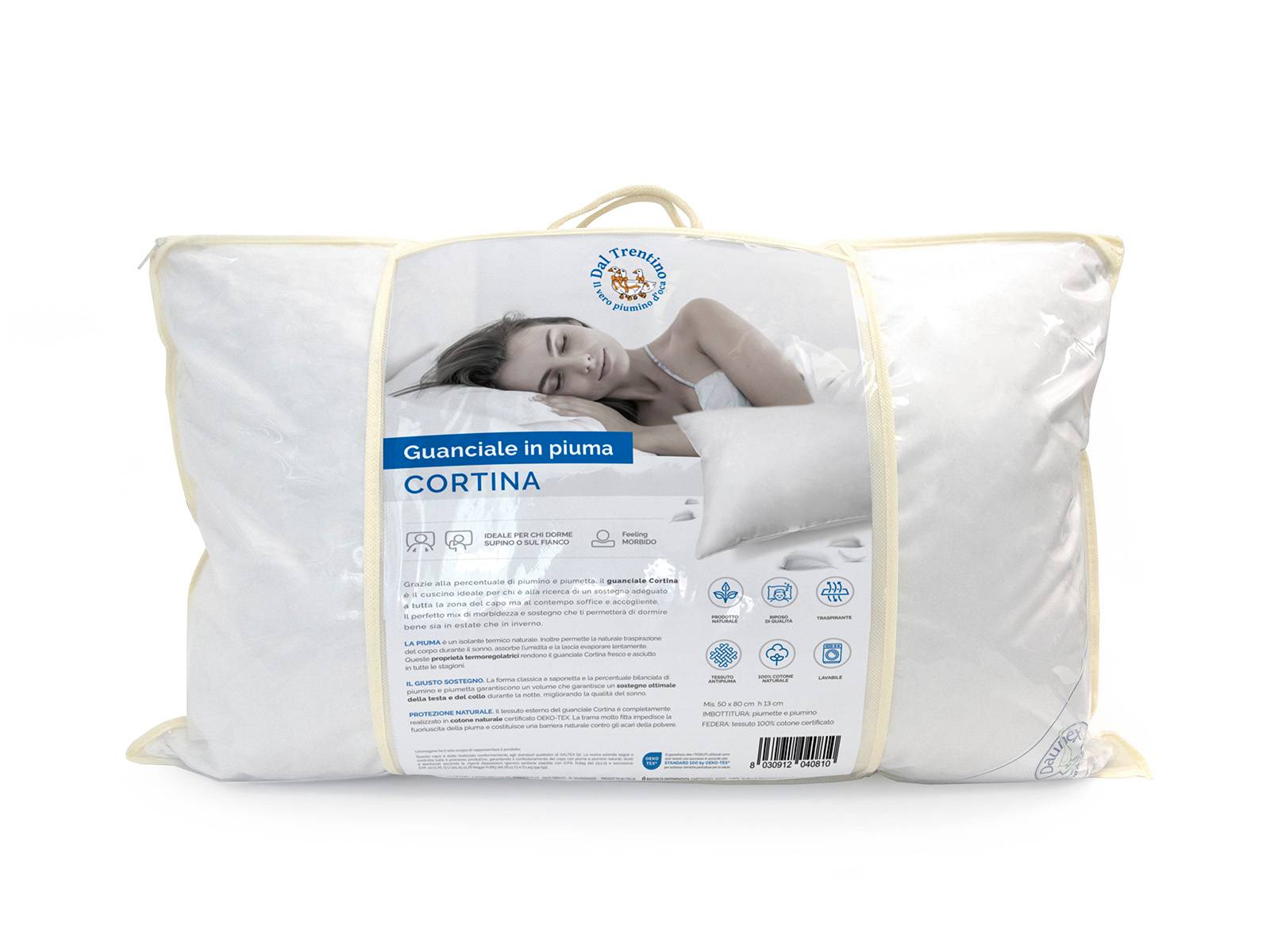 Guanciale in piuma d'oca Daunex Cortina